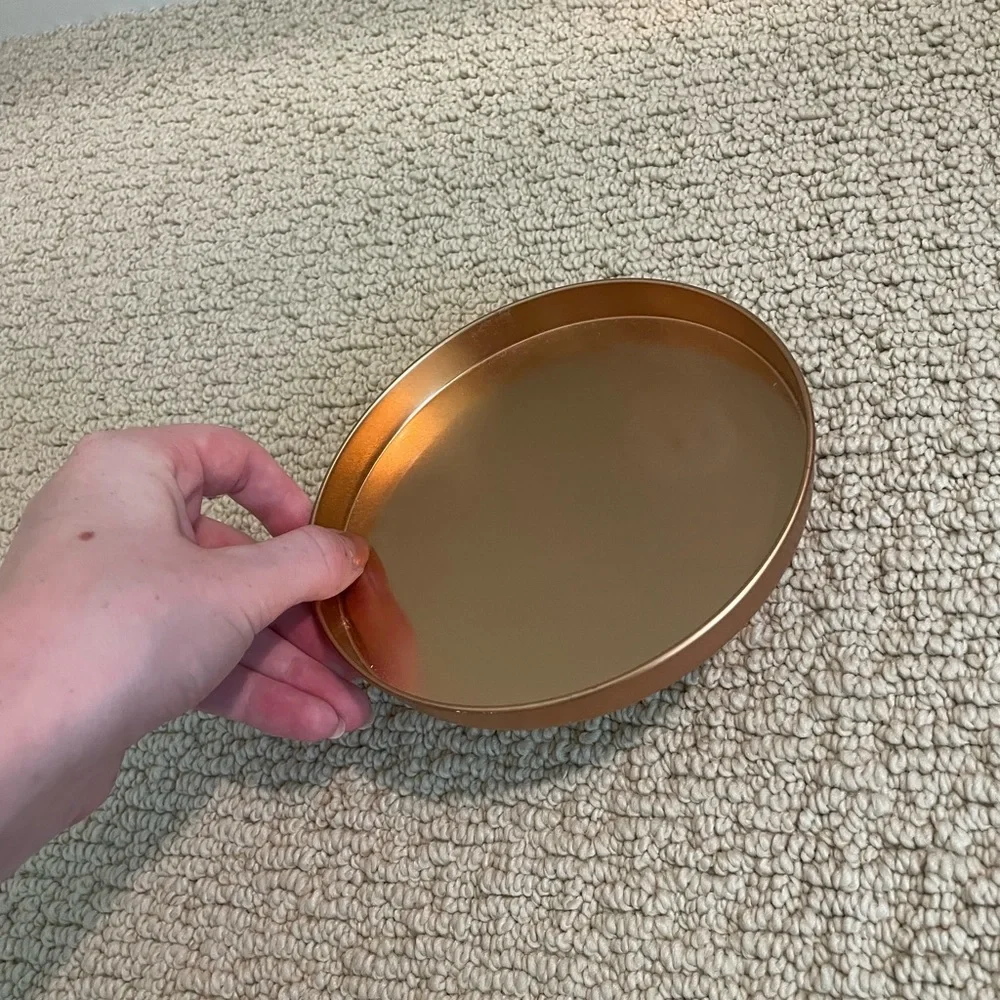 Rose Gold Metal Tabletop Tray